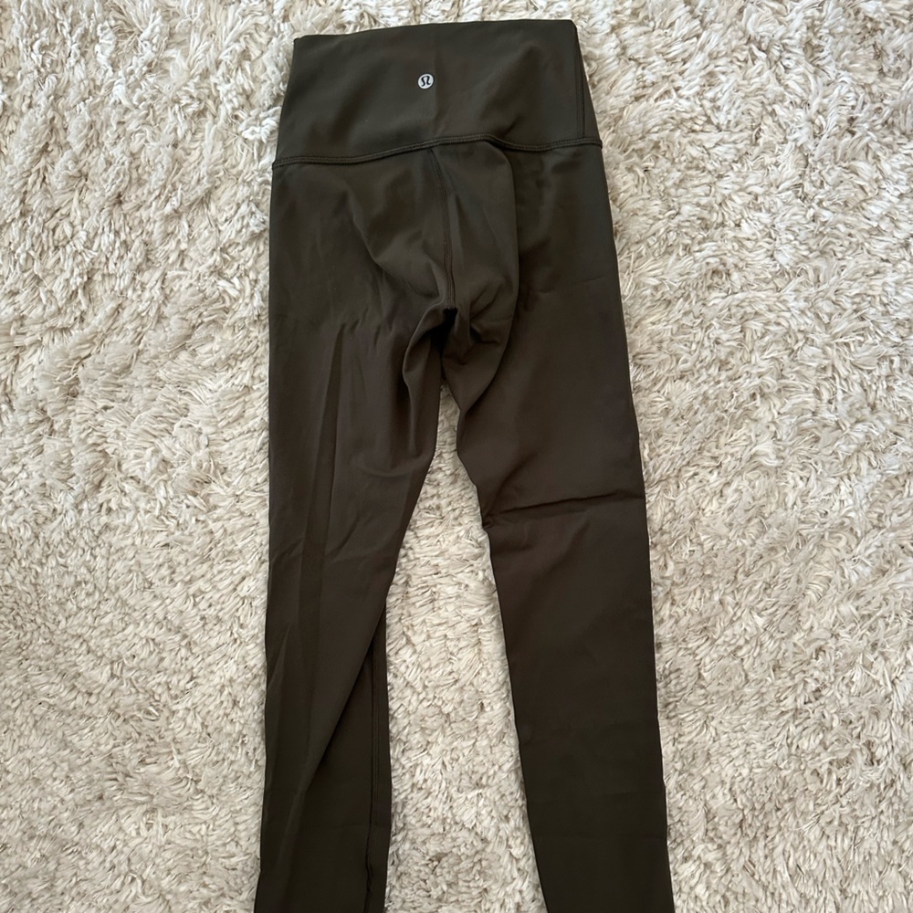 Army green Lululemon leggings size 2
